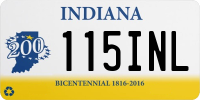 IN license plate 115INL