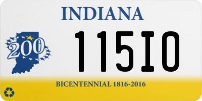 IN license plate 115IO