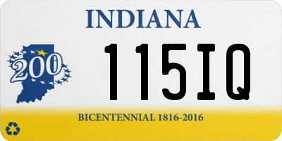 IN license plate 115IQ