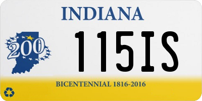 IN license plate 115IS
