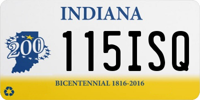 IN license plate 115ISQ