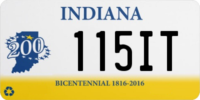 IN license plate 115IT