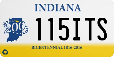 IN license plate 115ITS