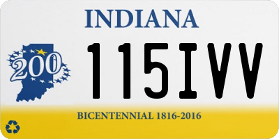 IN license plate 115IVV