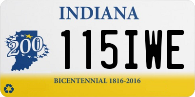 IN license plate 115IWE