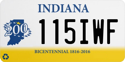 IN license plate 115IWF