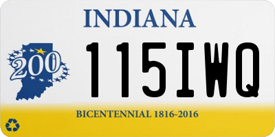 IN license plate 115IWQ