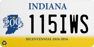 IN license plate 115IWS