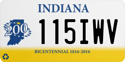 IN license plate 115IWV