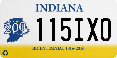 IN license plate 115IXO