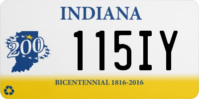 IN license plate 115IY