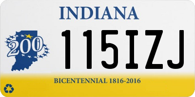 IN license plate 115IZJ