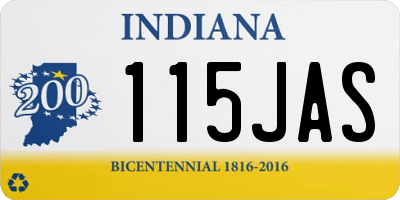 IN license plate 115JAS