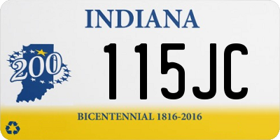 IN license plate 115JC