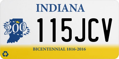 IN license plate 115JCV