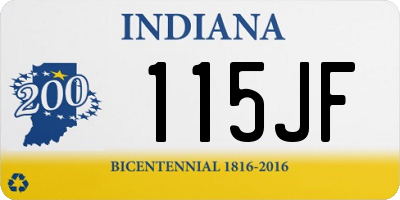 IN license plate 115JF