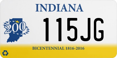 IN license plate 115JG