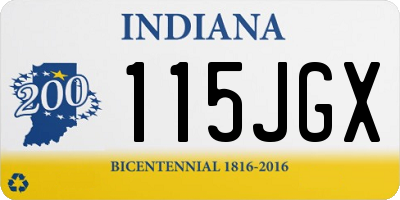 IN license plate 115JGX