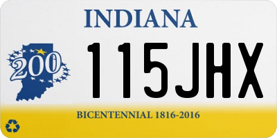 IN license plate 115JHX
