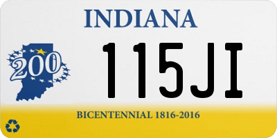 IN license plate 115JI