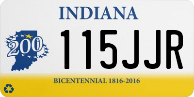 IN license plate 115JJR