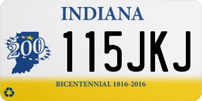 IN license plate 115JKJ
