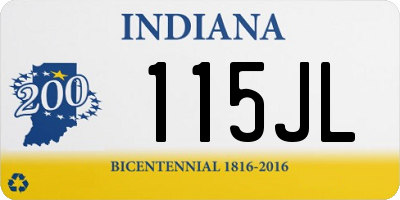 IN license plate 115JL