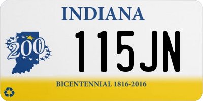 IN license plate 115JN