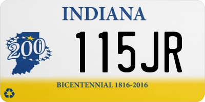 IN license plate 115JR