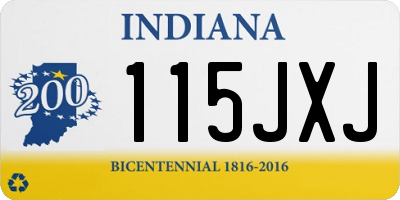 IN license plate 115JXJ