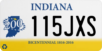 IN license plate 115JXS