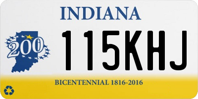 IN license plate 115KHJ