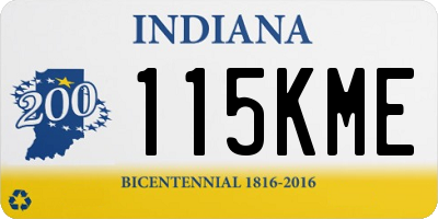 IN license plate 115KME