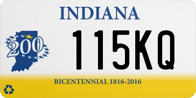 IN license plate 115KQ