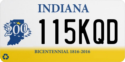 IN license plate 115KQD