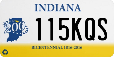 IN license plate 115KQS