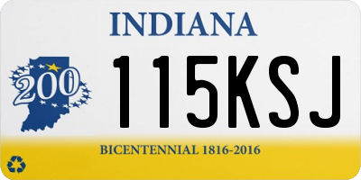 IN license plate 115KSJ