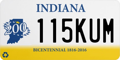 IN license plate 115KUM