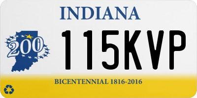 IN license plate 115KVP