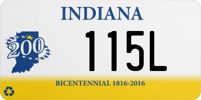 IN license plate 115L