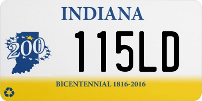IN license plate 115LD