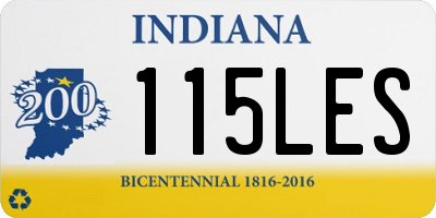 IN license plate 115LES