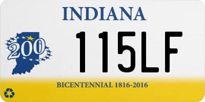 IN license plate 115LF
