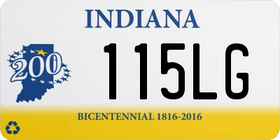 IN license plate 115LG