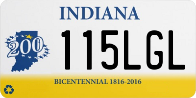 IN license plate 115LGL