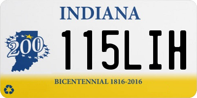 IN license plate 115LIH