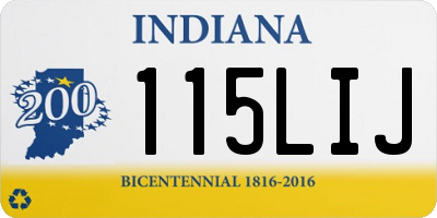 IN license plate 115LIJ