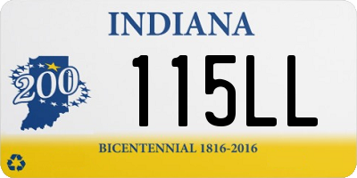 IN license plate 115LL