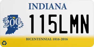 IN license plate 115LMN