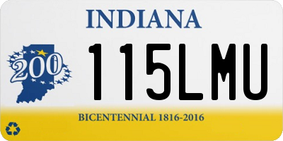 IN license plate 115LMU